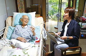 患者さんと石賀先生の会話の画像。